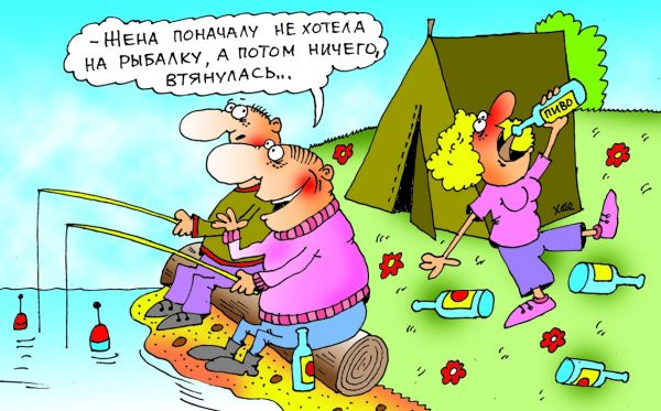 Карикатура: Втянулась, Александр Хорошевский