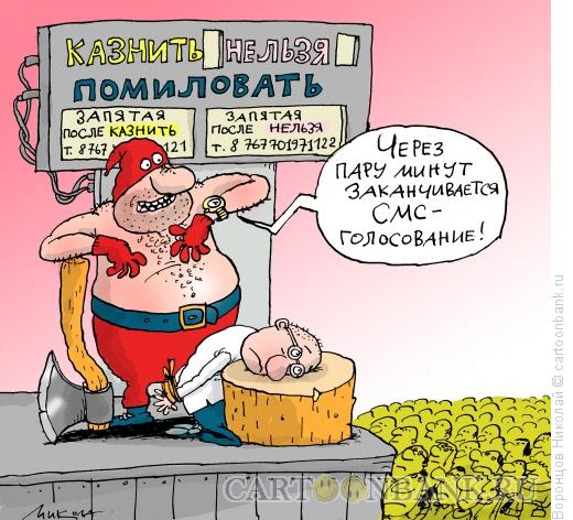 Карикатура: СМС-голосование, Воронцов Николай