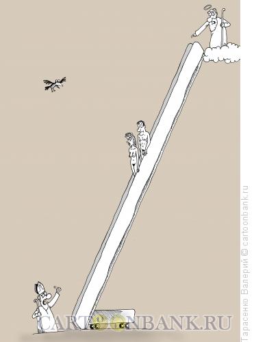Карикатура: Между небом и землей, Тарасенко Валерий