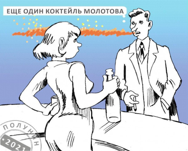 Карикатура: повторить, АЛЕКСАНДР ПОЛУНИН